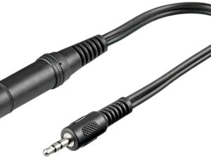 Kopfhörer-Adapter, 3,5 mm Stecker zu 6,35 mm Buchse, 0.2m- VPE: 1