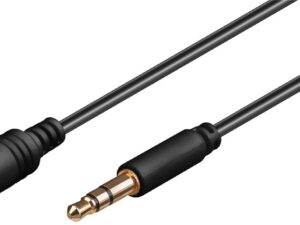 Kopfhörer- und Audio- Verlängerungskabel AUX, 3,5 mm 3-pol, slim, 5m- VPE: 1
