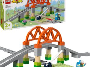 Duplo Eisenbahnbrücke und Schienen – Erw