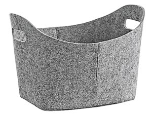 ZELLER PRESENT Aufbewahrungskorb Filz oval 37x28x25cm grau