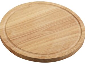 KESPER  Schneidebrett Ø25cm Rubberwood - 5 VPE