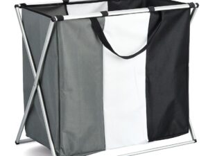 ZELLER PRESENT Wäschesammler 3fach Poly Alu