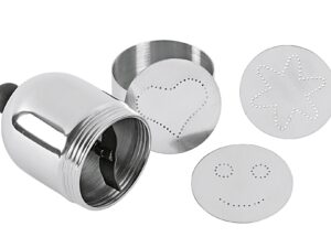 cilio tisch-accessoires Dekorierstreuer 3 Schablonen, Edelstahl poliert