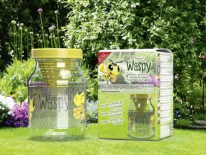 Wespen-Lebendfalle 'Waspy' 1 x Wespen-Lebendfalle, 2 x Befestigungsschnüre, 1 x Anleitung