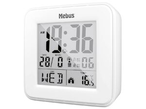 MEBUS MEB Funkwecker digital weiß