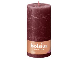 BOLSIUS Kerze Rustik 20x10cm samtrot - 4 VPE