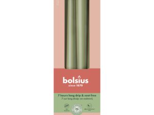 BOLSIUS Spitzkerze 24,5x2,4 olive 4St - 8 VPE