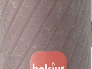 BOLSIUS  Stumpe Rustik TR130/68mm taupe - 4 VPE