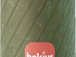 BOLSIUS Stumpe Rustik TR130/68mm olive - 4 VPE