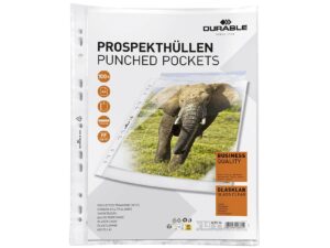 DURABLE Prospekthüllen A4 klar 100PA - 10 VPE