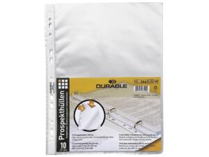 DURABLE Prospekthülle A4 genarbt 10St - 10 VPE