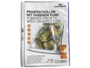 DURABLE  Prospekthülle A4 Rand bl 10St - 10 VPE