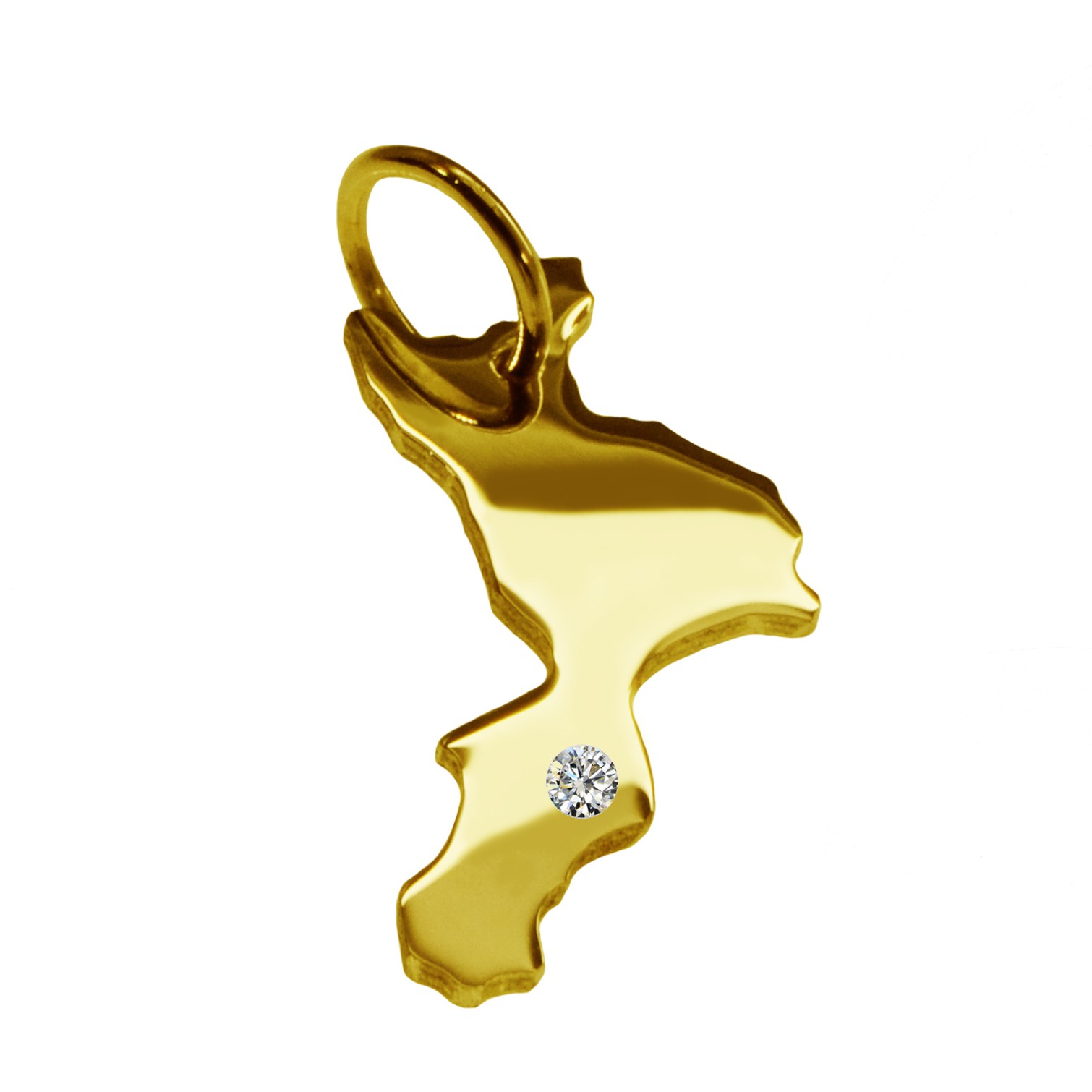 Anhänger Kalabrien mit Brillant am Wunschort 585 Gelbgold