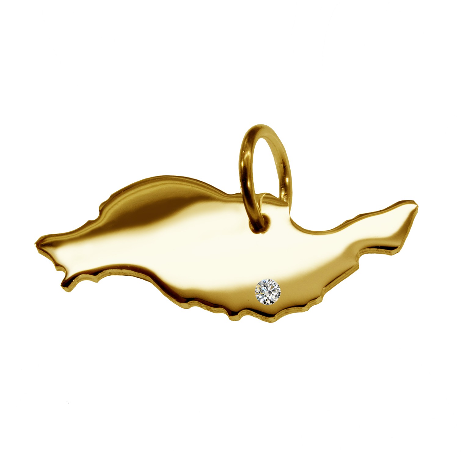 Anhänger Lanzarote mit Brillant am Wunschort 585 Gelbgold