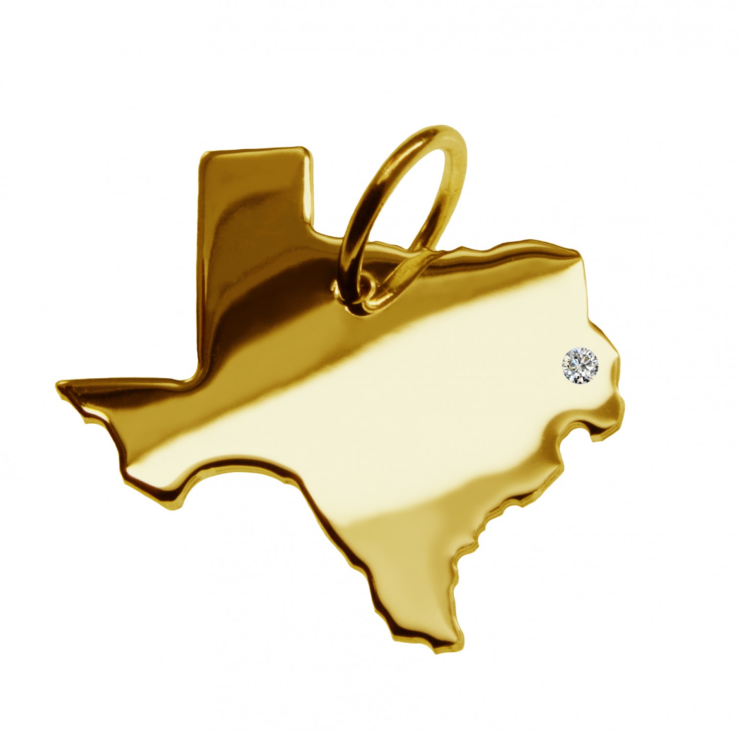 Anhänger Texas mit Brillant am Wunschort 585 Gelbgold