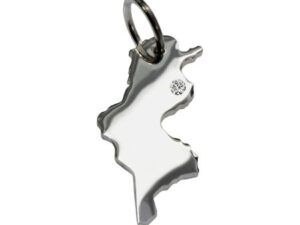 Tunesien Anhänger mit Brillant 0,015ct am Wunschort 925 Silber