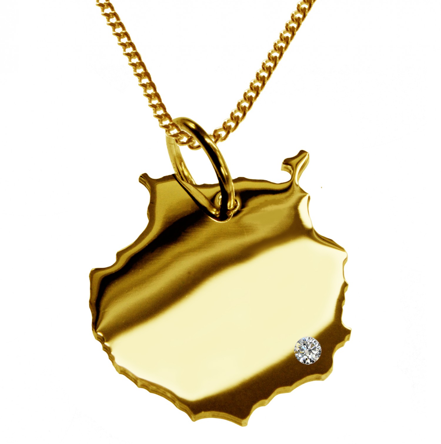 50cm Kette + Gran Canaria mit Brillant am Wunschort 585 Gold