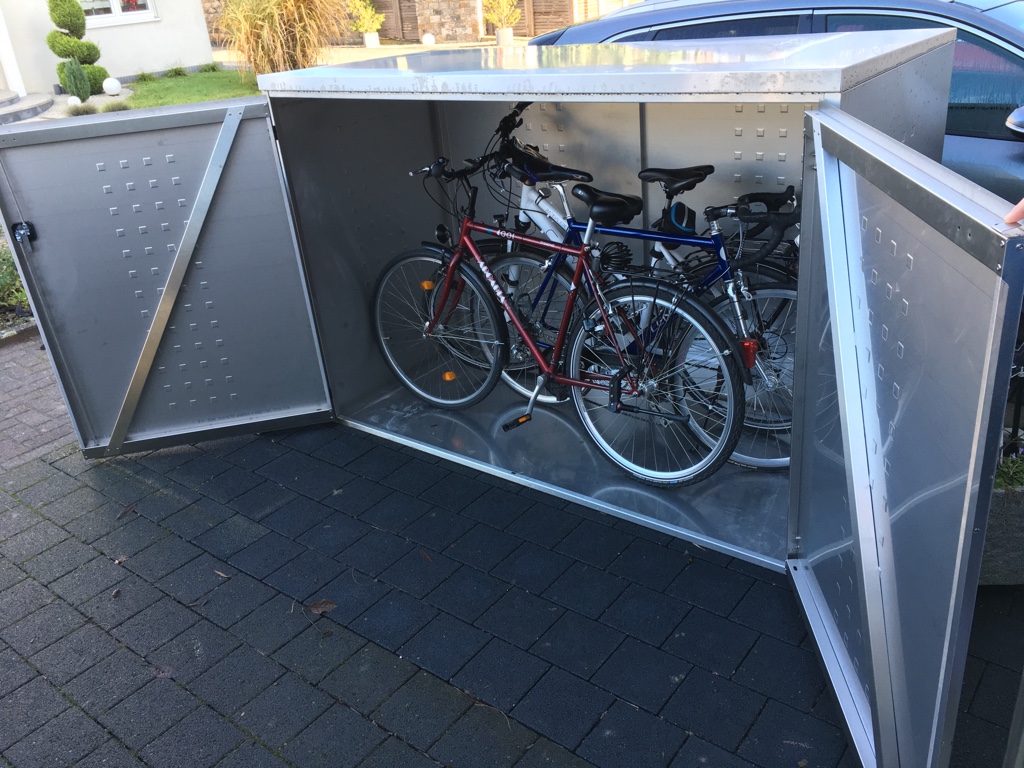 Gartenbox- Fahrradgarage FD mit Pultdach aus Edelstahl – Bild 7