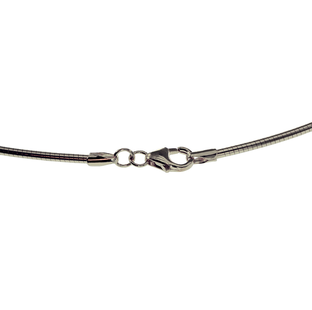Halsreif Omega 1,2mm - 50cm - 333 Weißgold