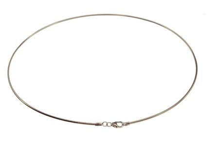 Halsreif Omega 1,2mm - 45cm - 585 Weißgold – Bild 3