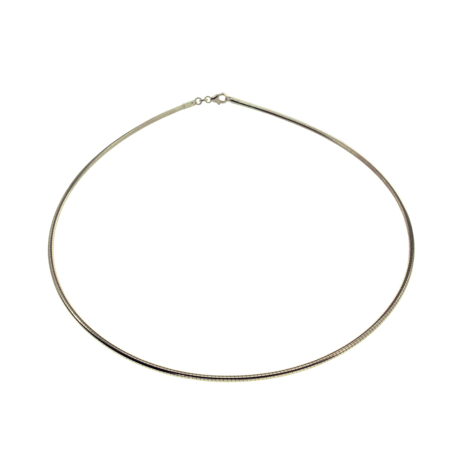 Halsreif Omega 1,5mm - 45cm - 333 Weißgold – Bild 3