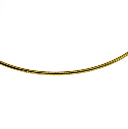 Halsreif Omega 1,5mm - 42cm - 750 Gelbgold mit Schraubverschluss – Bild 3