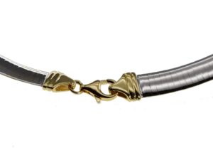 Halsreif Omega 8mm flach - 50cm - Wendeomega