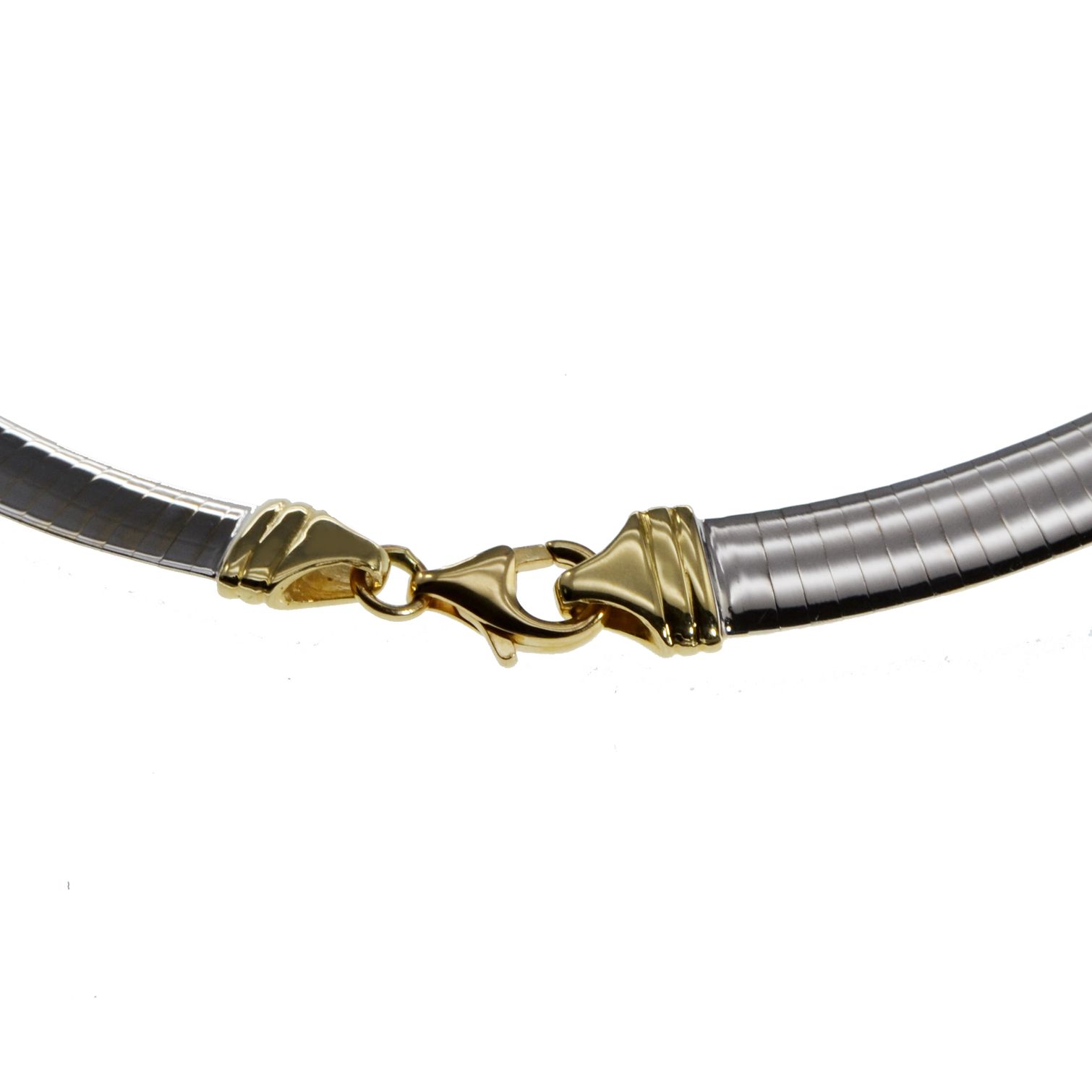 Halsreif Omega 8mm flach - 50cm - Wendeomega