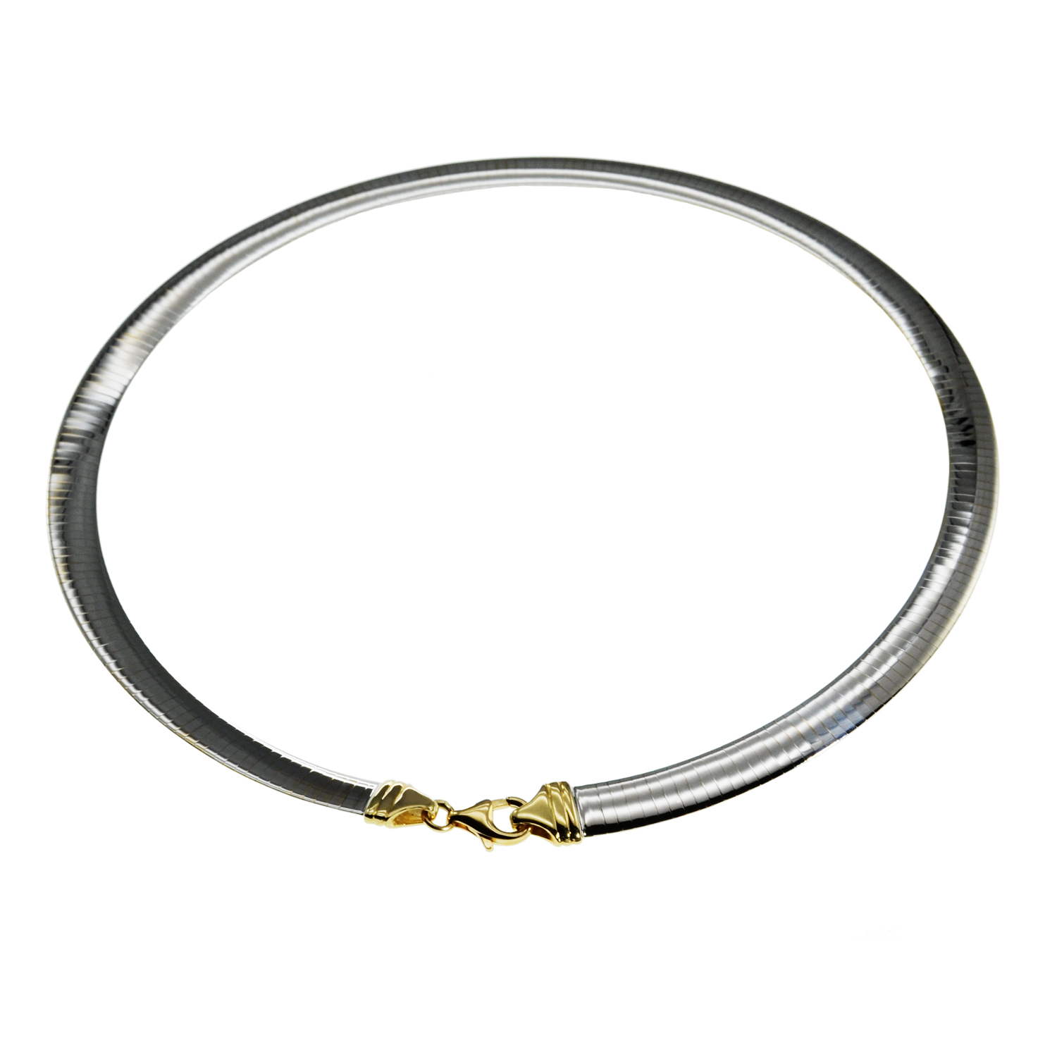 Halsreif Omega 8mm flach - 42cm - Wendeomega – Bild 4