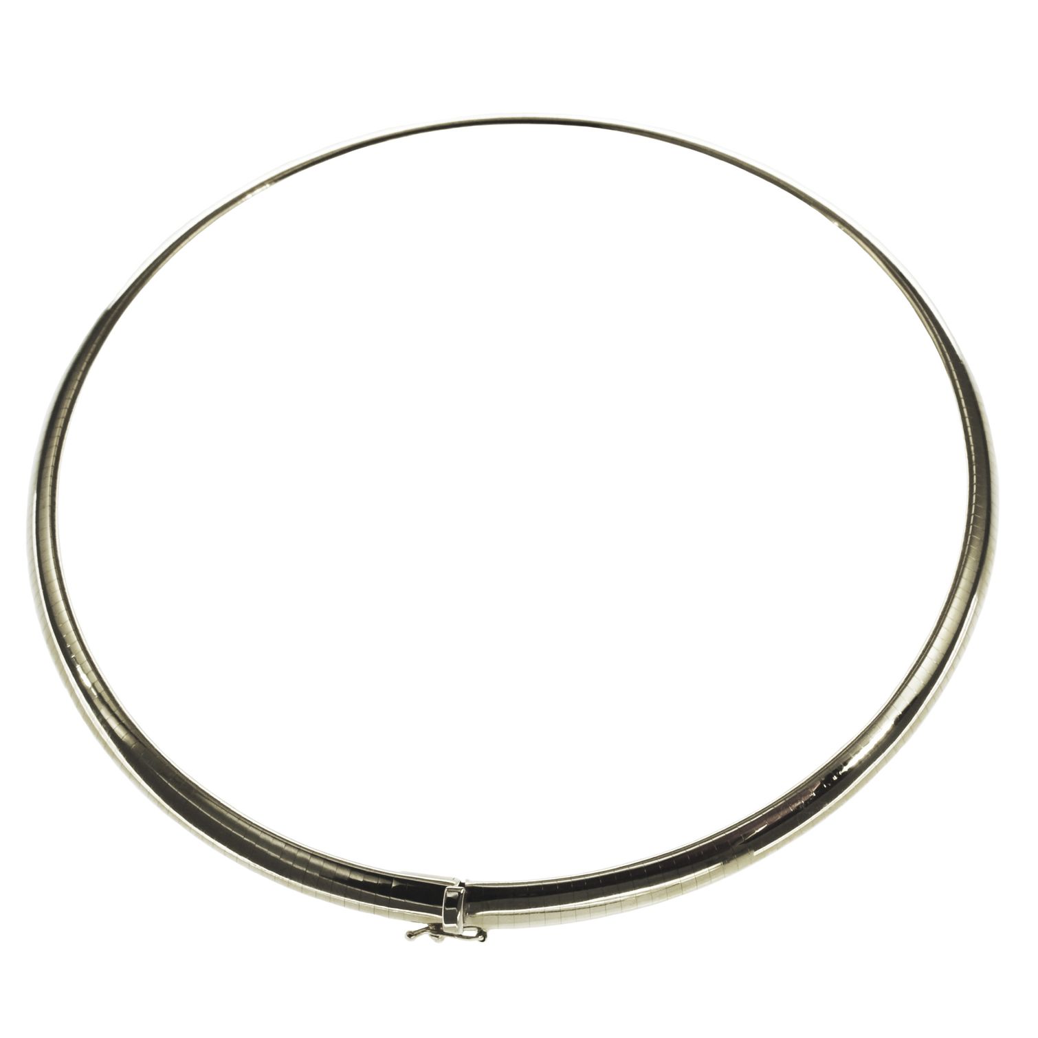 Halsreif Omega 6mm flach - 42cm 585 Weissgold