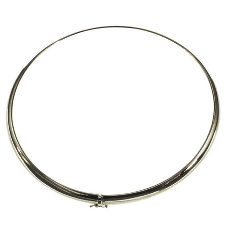 Halsreif Omega 3mm flach - 50cm 750 Weissgold