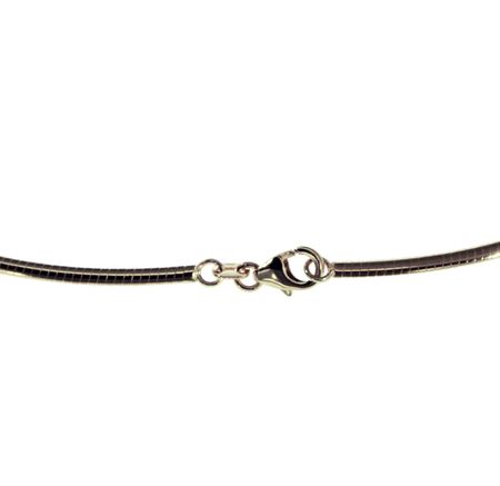 Halsreif Omega 0,8mm - 45cm - 750 Weißgold Kette – Bild 2