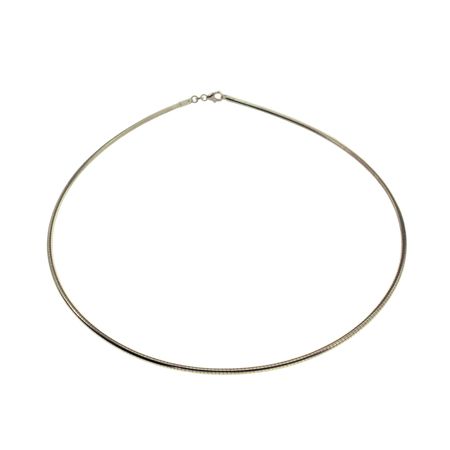 Halsreif Omega 1,5mm - 42cm - 750 Weißgold – Bild 3