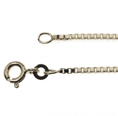 Halskette Venezia 0,9mm - 60cm - 585 Weißgold