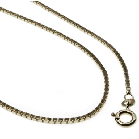 Halskette Venezia 1,2mm - 50cm - 585 Weißgold – Bild 2