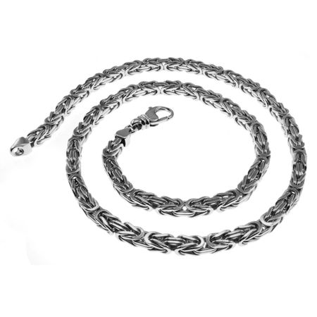 4mm Königskette 90cm - 585 Gold Weißgold